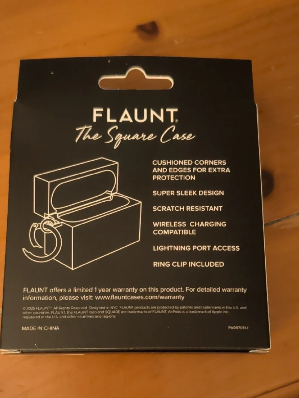 Square By Flaunt Iridescent Shell Protective Case for AirPods Pro (Black)